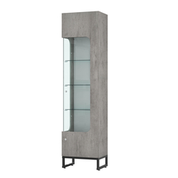 Витрина Монти №4-С левая, Бетон Чикаго светло-серый F186 ST9