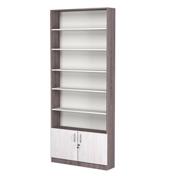 Стеллаж из ДСП с 5-ю полками 200x900 мм серии LEVEL-5 №10 (З/C - ДВП), Ясень Анкор темный + Ясень Анкор светлый