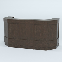 Ресепшен серии ПРАЙМ №6Б со скошенными углами, Дуб Венге