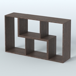 Торговый стеллаж Лофт №1 малый двухмодульный, Дуб Венге