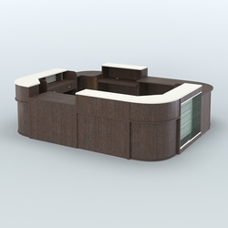 Островной павильон Чай и Кофе с собой №4, Дуб Венге + Белый