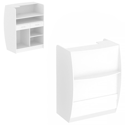 Прилавок кассовый Бриз №1, Белый