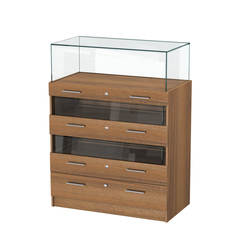 Прилавок ювелирный "Диаманд" №3-1000 пристенный, Орех