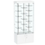 Стеклянная торговая витрина с двойными регулируемыми по высоте полочками Фрактал №1-2 Белый