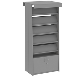 Стеллаж под книги №8 островной, Темно-Серый