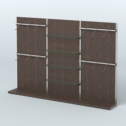 Система ЭЛЕГАНТ №4 пристенная с ДСП (3600 мм), Дуб Венге