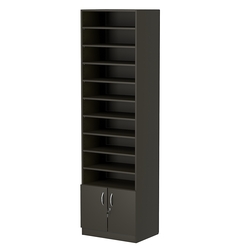 Стеллаж из ДСП с 9-ю полками 400x600 мм серии LEVEL-9 №7 (З/C - ДВП), Черный