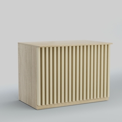 Ресепшен - стол широкий серии ВЕРТИКАЛЬ №8, Дуб Сонома и Крем Вайс 5-U2236