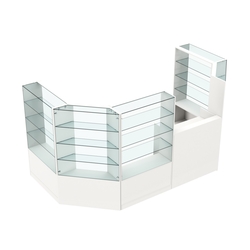 Торговый пристенный островок ГРАЦИЯ №3 (открытый) (4.68 кв.м), Белый