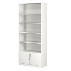 Стеллаж из ДСП с 4-мя полками 400x900 мм серии LEVEL-4 №14 (З/C - ДВП), Белый