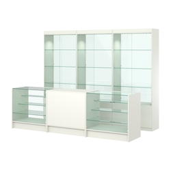 Комплект витрин ЭК-02 и прилавков ЭК-4, Белый