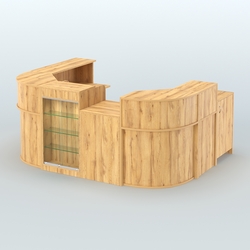 Пристенный павильон Чай и Кофе с собой №2, Дуб Золотистый