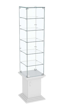 Витрина стаканчик с пятью полками прозрачная ЦИТАДЕЛЬ №506, Серый