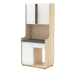 Офисная мини-кухня ЭЛЕГИЯ №5А, Дуб Сонома + Белый