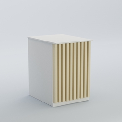 Ресепшен - стол узкий серии ВЕРТИКАЛЬ №9, Белый + Дуб Сонома