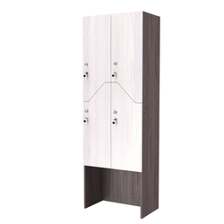 Шкаф для раздевалок СТАНДАРТ-Элегия №3-2Б, Ясень Анкор темный + Ясень Анкор светлый