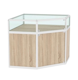 Прилавок из профиля угловой пятигранный №2 (закрытый), Дуб сонома