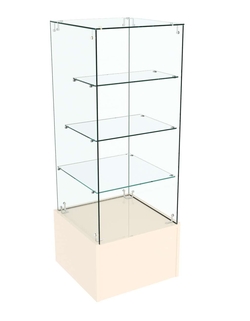 Прилавок со стеклянным каркасом Истра №32 (открытый), Крем Вайс