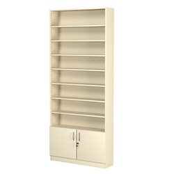 Стеллаж из ДСП с 7-ю полками 200x900 мм серии LEVEL-7 №10 (З/C - ДВП), Крем Вайс