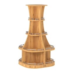 Островной низкий стеллаж ГАРАНТ №1-О с ограничителями, Дуб Золотистый