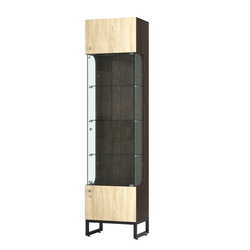 Витрина Монти №1-С, Дуб Венге + Дуб Сонома