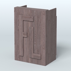 Прилавок "Фаберлинк" №3 под кассу, Ясень Анкор темный