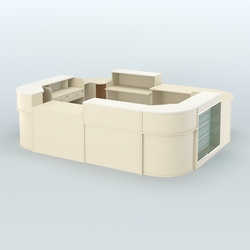 Островной павильон Чай и Кофе с собой №4, Крем Вайс + Белый