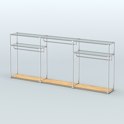 Островная торговая система ХРОМ 3600 мм с поручнями №4, Дуб Золотистый