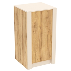 Прилавок из ДСП Модерн №1-КР-600 узкий отдельно- стоящий, Дуб Золотистый и Крем Вайс