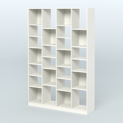 Стеллаж из ДСП серии ЛОФТ №11-2 с полками ДСП, Белый