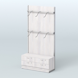 Система ЭЛЕГАНТ №3 с ДСП и тумбой T14 (1200 мм), Ясень Анкор светлый