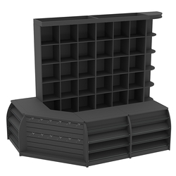 Комплект кассовой зоны со стеллажами - ячейками средний №2, Черный