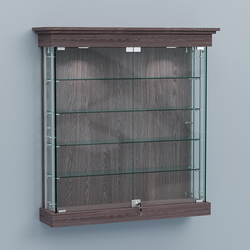 Витрина для музеев "Коллекция" настенная №2-4А-РЕГ, Ясень Анкор темный