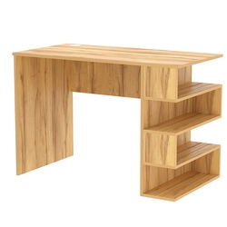 Стол письменный со стеллажом СПС-03-П (правосторонний), Дуб Золотистый