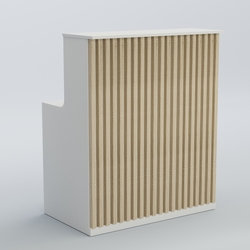 Ресепшен прямоугольный серии ВЕРТИКАЛЬ №1, Белый + Дуб Сонома