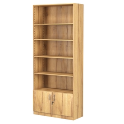 Стеллаж из ДСП с 4-мя полками 350x900 мм серии LEVEL-4 №13 (З/C - ДВП), Дуб Золотистый