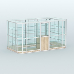 Павильон из профиля островной №3г, Дуб Сонома