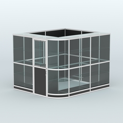 Павильон из профиля угловой №5г (5,5 кв.м), Черный