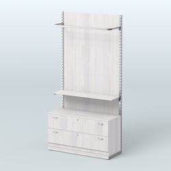 Система ЭЛЕГАНТ №5 с ДСП и тумбой T12 (1200 мм), Ясень Анкор светлый