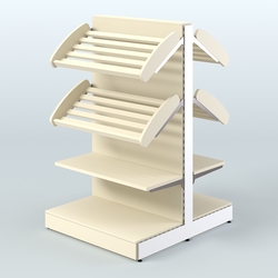 Островной низкий стеллаж для хлеба и выпечки Феникс №2, Крем Вайс