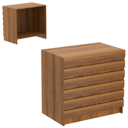 Торговый прилавок прямоугольный с фасадными панелями №1Э, Орех