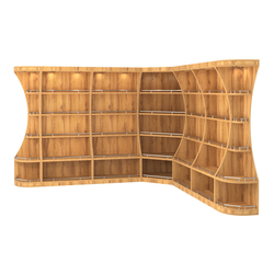 Угловой высокий стеллаж ГАРАНТ №3-О с ограничителями, Дуб Золотистый