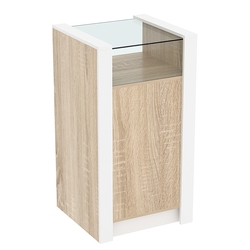 Прилавок из ДСП Модерн №2-600 узкий, Дуб Сонома + Белый