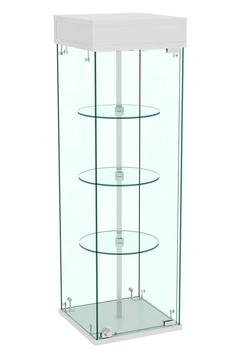 Витрина РОТАЦИЯ настольная с вращающимися полками №23-3 (прозрачная), Серый