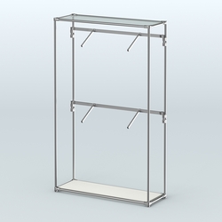 Торговая система ХРОМ без ДСП 1200 мм с поручнями №3, Белый