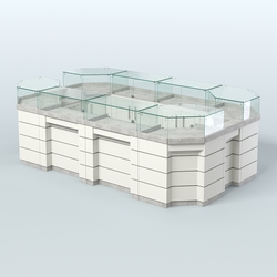 Торговый островок GOLD №5 (6,75 кв.м), Метрополитан Грей + Белый