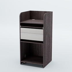 Стойка официанта "Бармен" №3 передвижная, Ясень Анкор темный + Ясень Анкор светлый