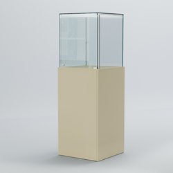 Витрина для музеев "Коллекция" №10-П с подсветкой, Крем Вайс