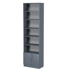 Стеллаж из ДСП с 5-ю полками 300x600 мм серии LEVEL-5 №5 (З/C - ДВП), Темно-Серый