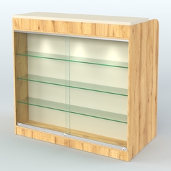 Ресепшен-Лайт №1 (Фасадная стенка - ЛДСП), Дуб Золотистый и Крем Вайс